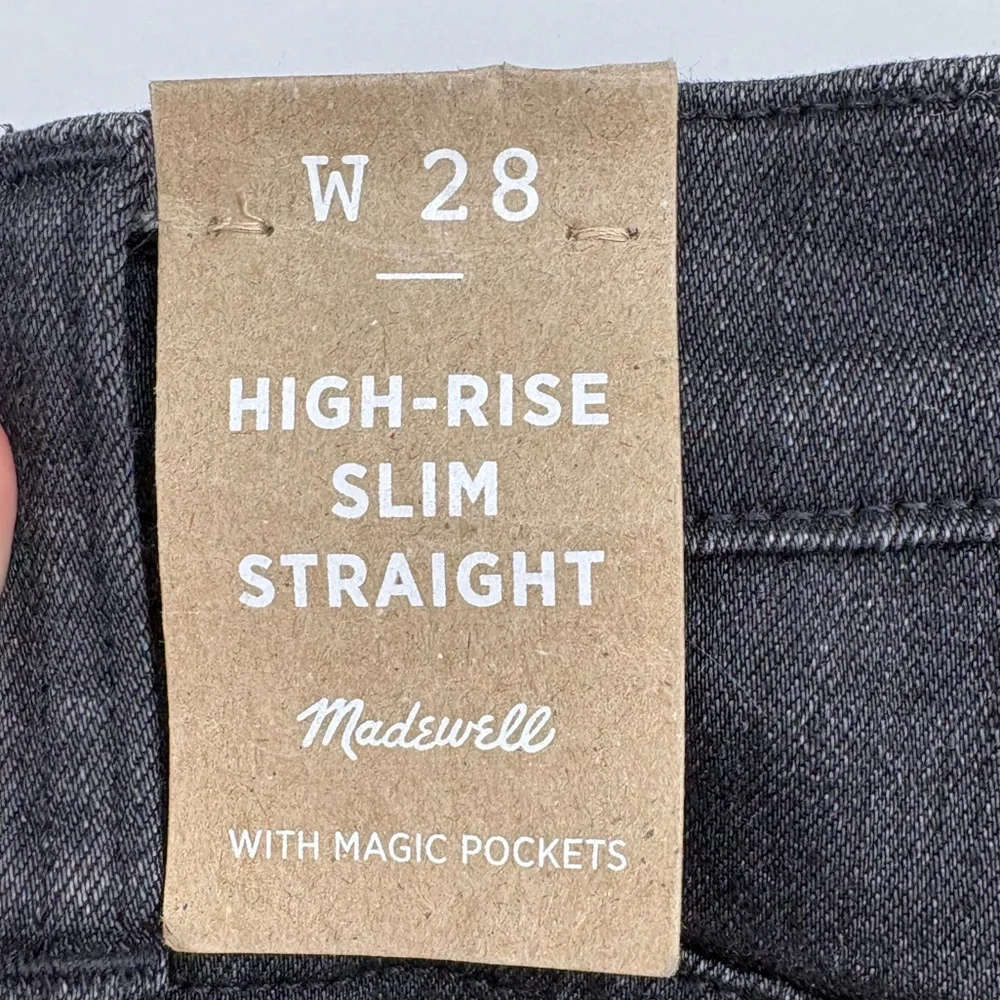 NWT Madewell High-Rise Slim Straight Jeans in Richgrove Wash